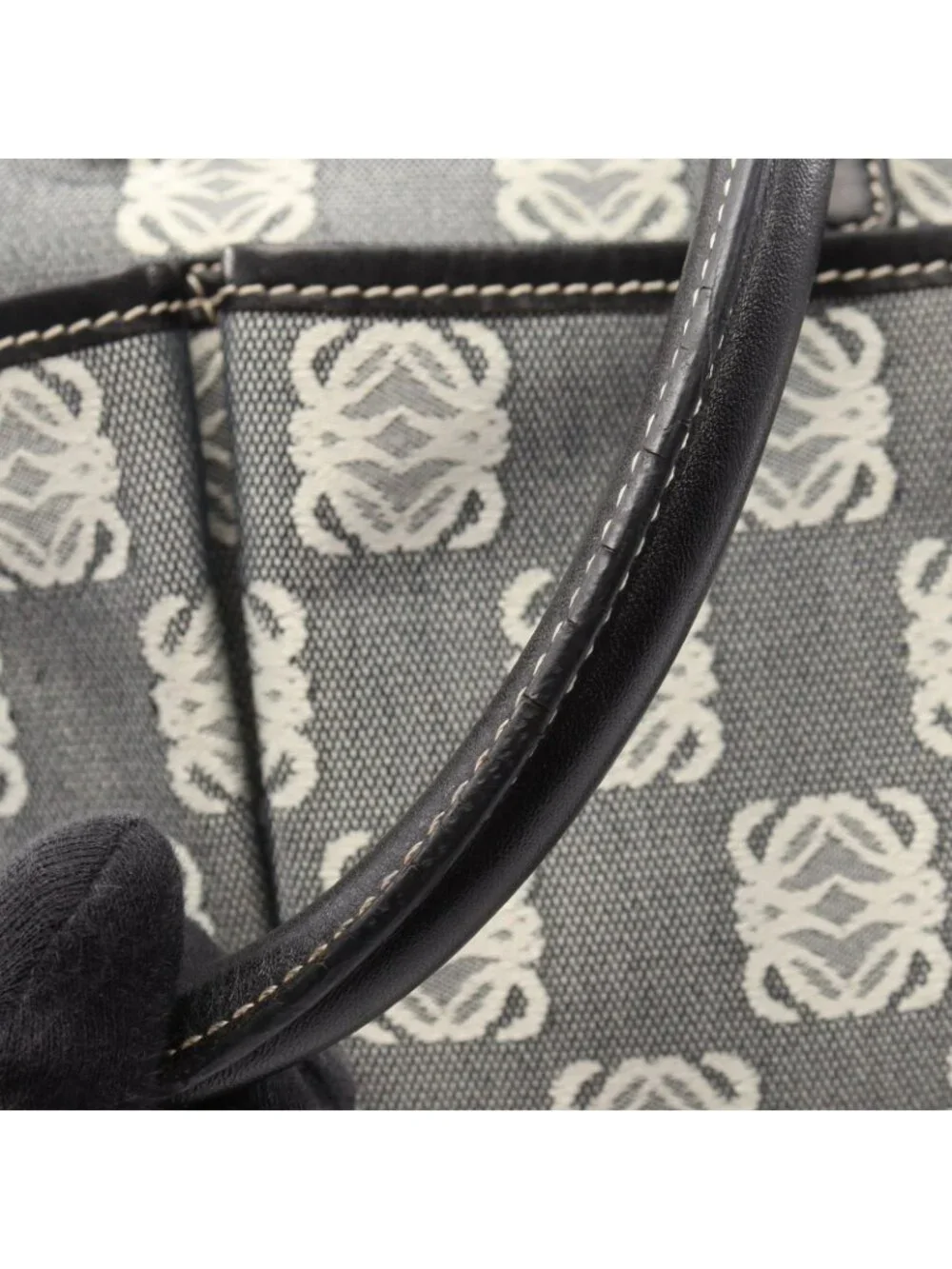 Loewe Tote Anagram Canvas Leather